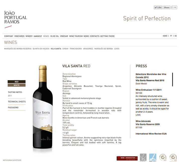 wine Web design Flash Portugal producer