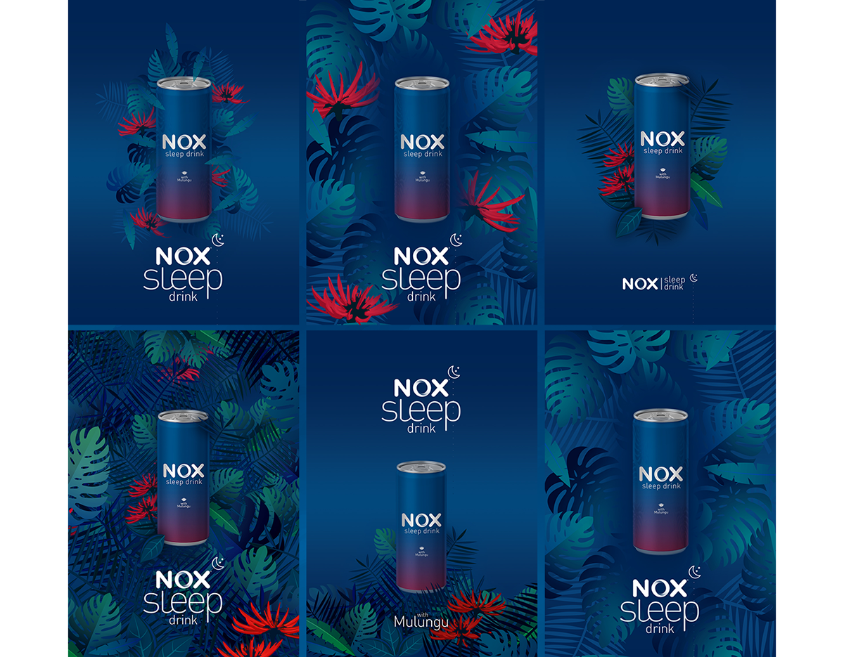 NOX Sleep Drink nox sleep drink mulungu good night Great Days branding  Packaging jungle