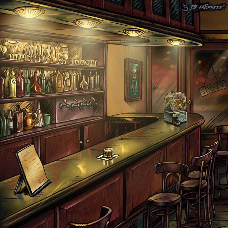 adventure cartoon comic art digital illustration Drawing  environments art  Game Art noir seryoghinart