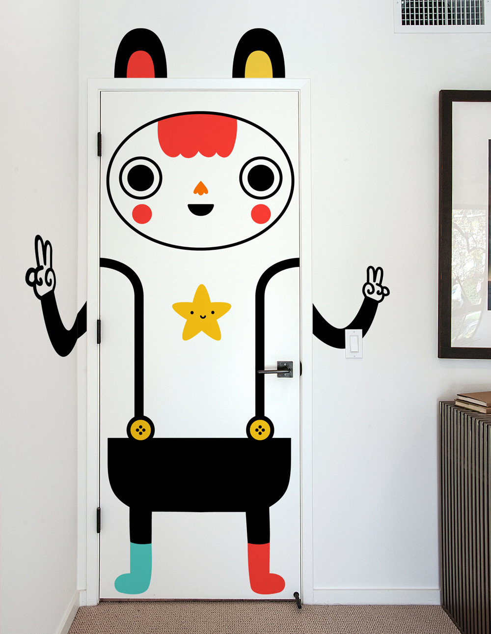 decal design children decoration Doors cute Magical