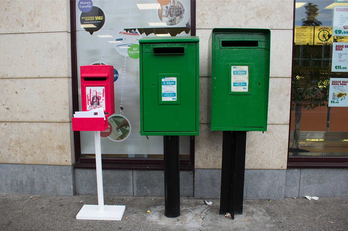 graphic Postbox problem participatory installation