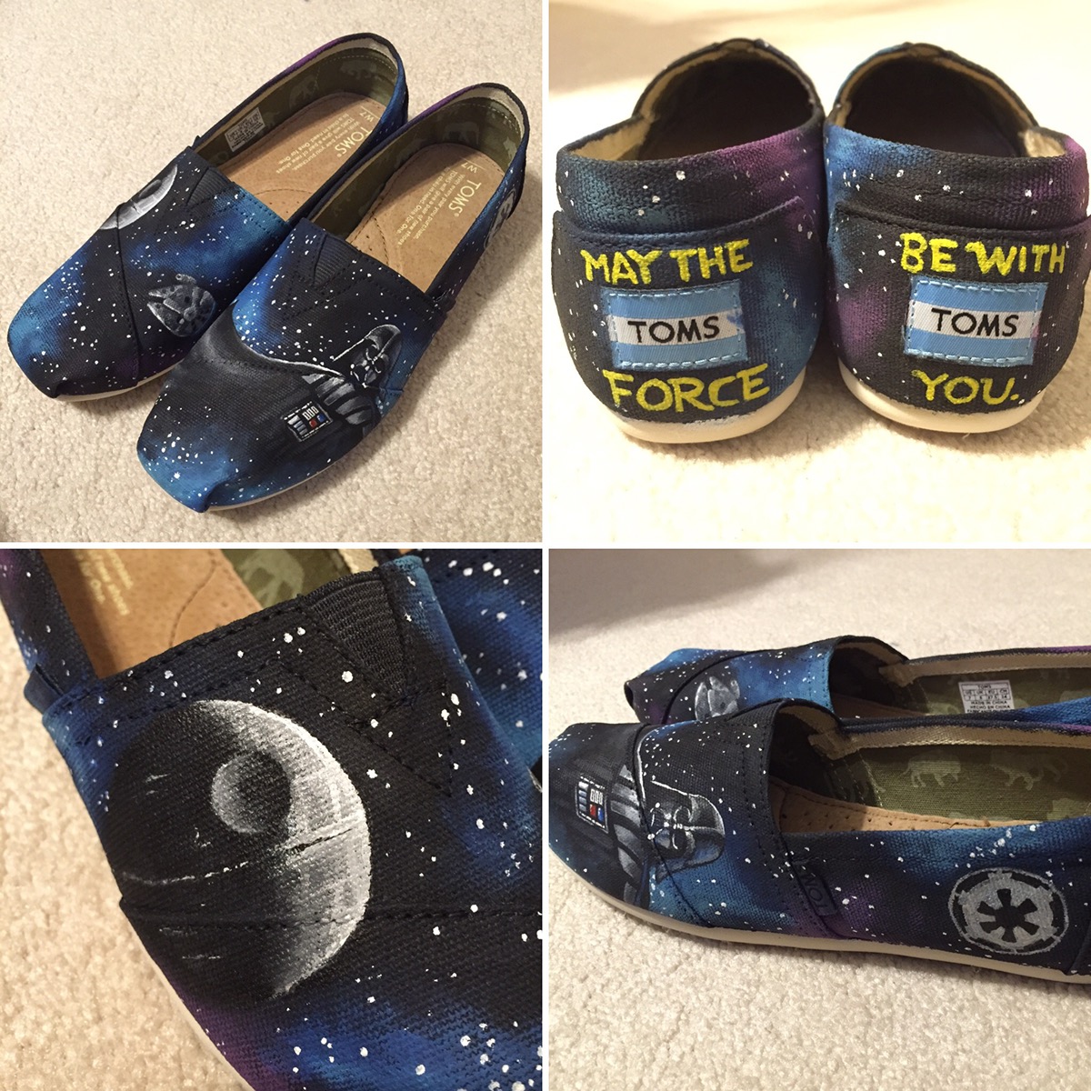 shoes custom shoes star wars tangled harry potter marauder's map virginia tech Hokies unicorns frozen olaf merry and pippin Tolkien LOTR Slytherin