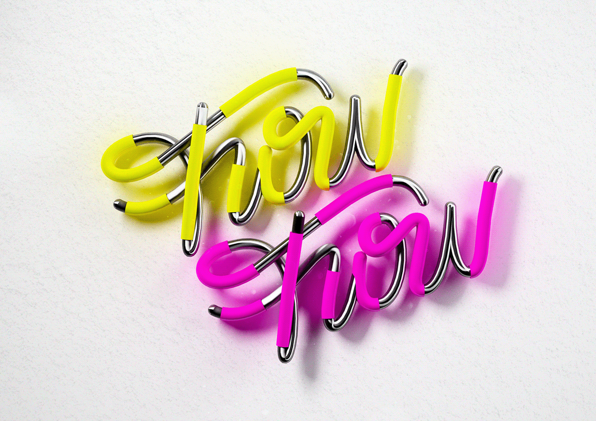 3D callygraphy colors design Handlettering handmade lettering paint type typography  