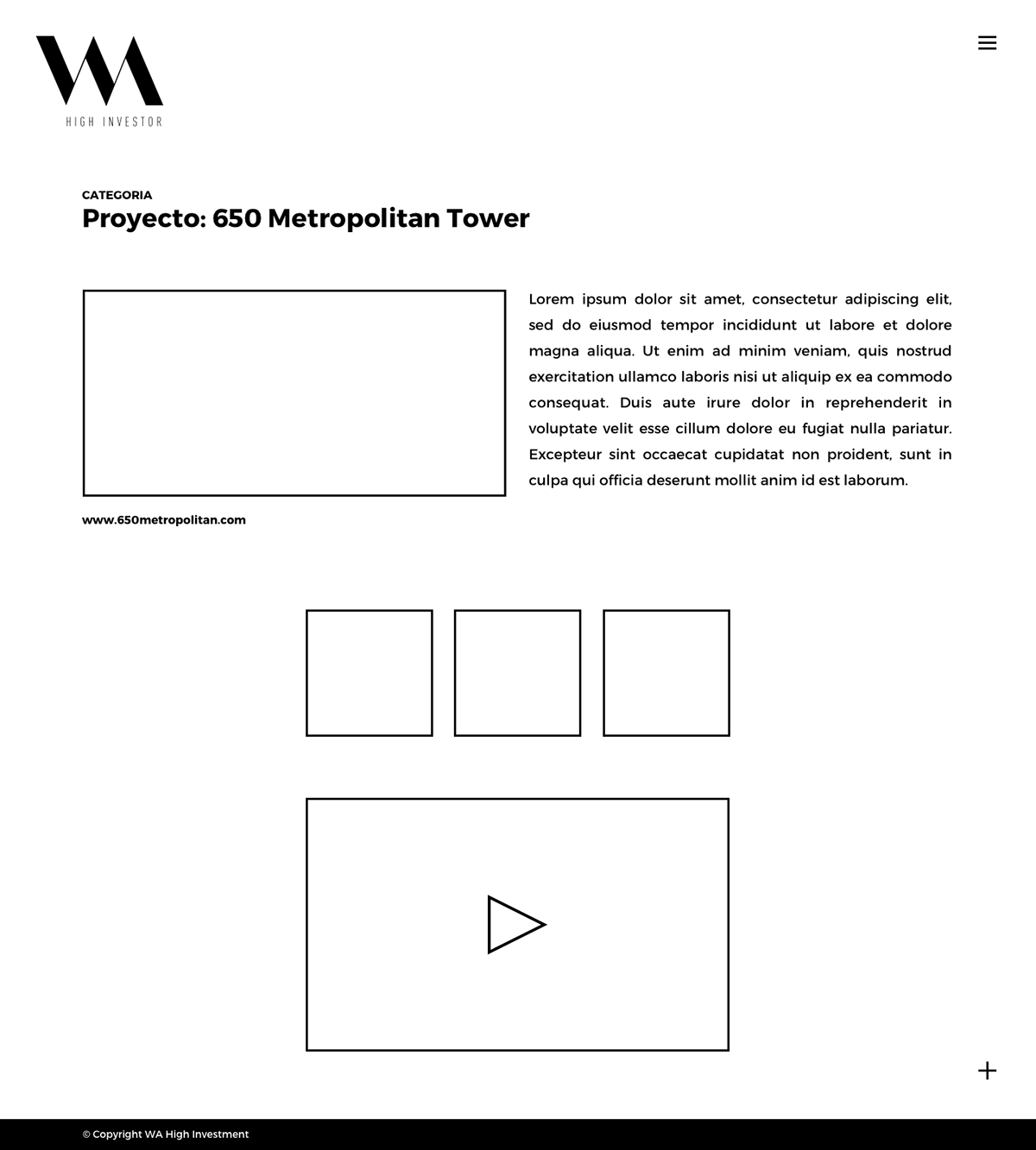 wireframe Web Design  design minimal black & white outline