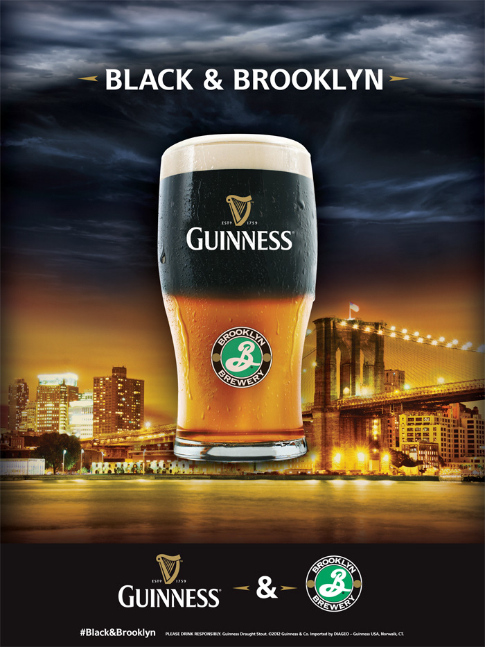 guinness  ski dublin Double Diamond black&brooklyn brooklyn brewery Brooklyn new york city #black&brooklyn advertisement beer  pint