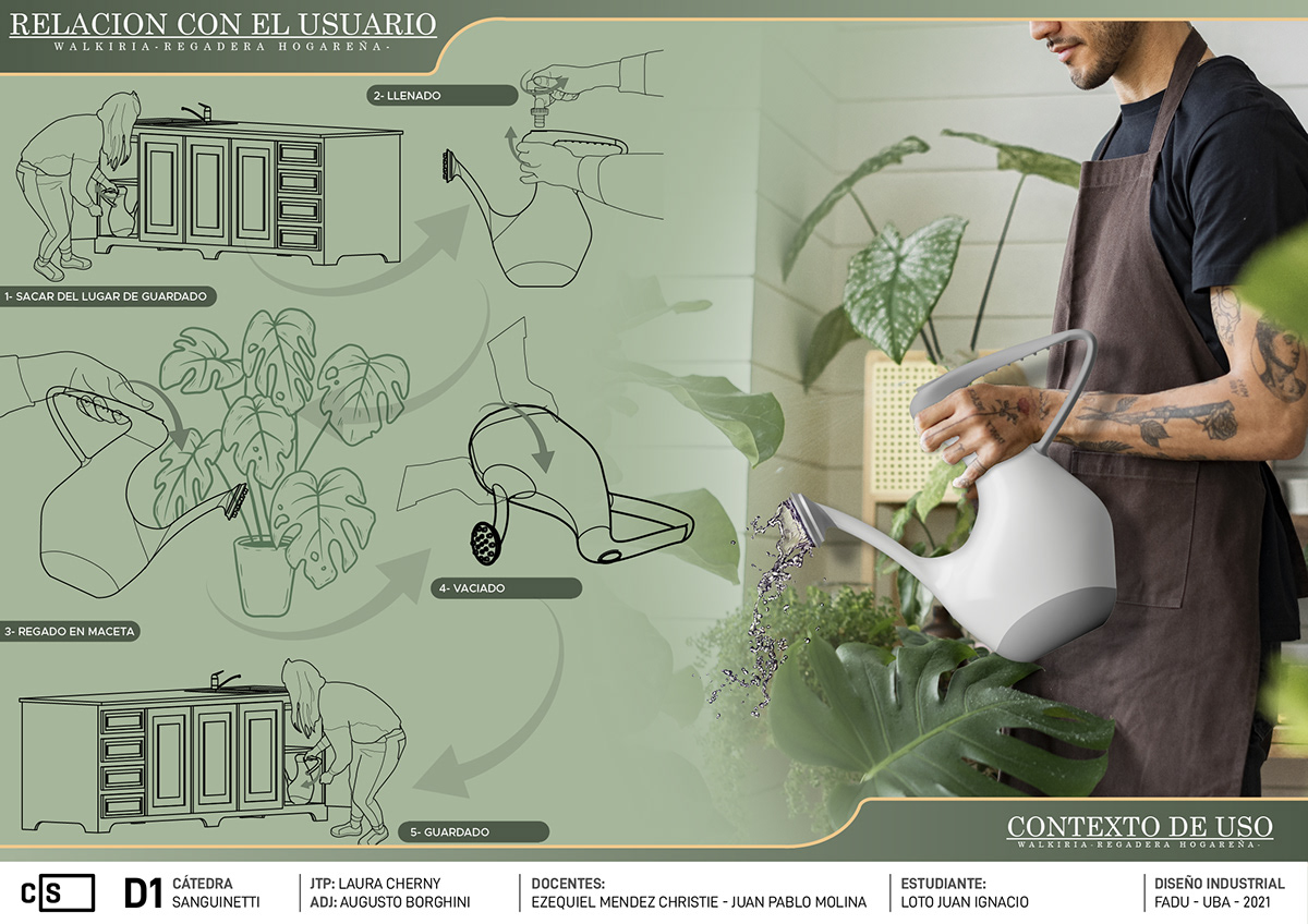 diseño industrial industrial design  fadu fadu uba Sanguinetti product design  watering can