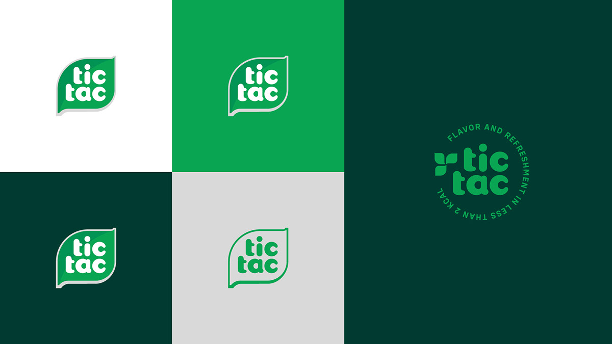 branding  fresh Golden Ratio graphic design  green logo mint package Tic Tac typography  