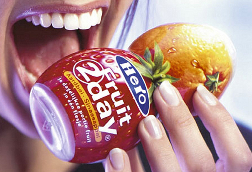 Hero Fruit2day structural packaging packaging design bottle design drink Fruit blow molding Brand Design Creativity Co-creation consumer insight FLEX/the INNOVATIONLAB