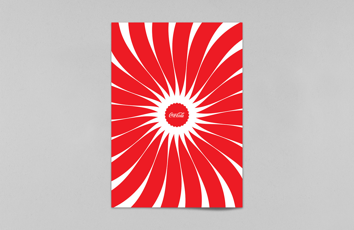 coke Coca-Cola summer poster Sun Pool red