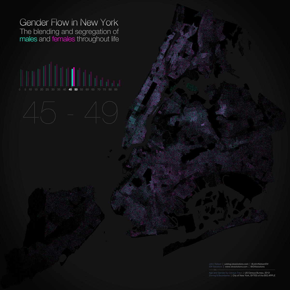 census Gender map Geography cartography New York age demographics