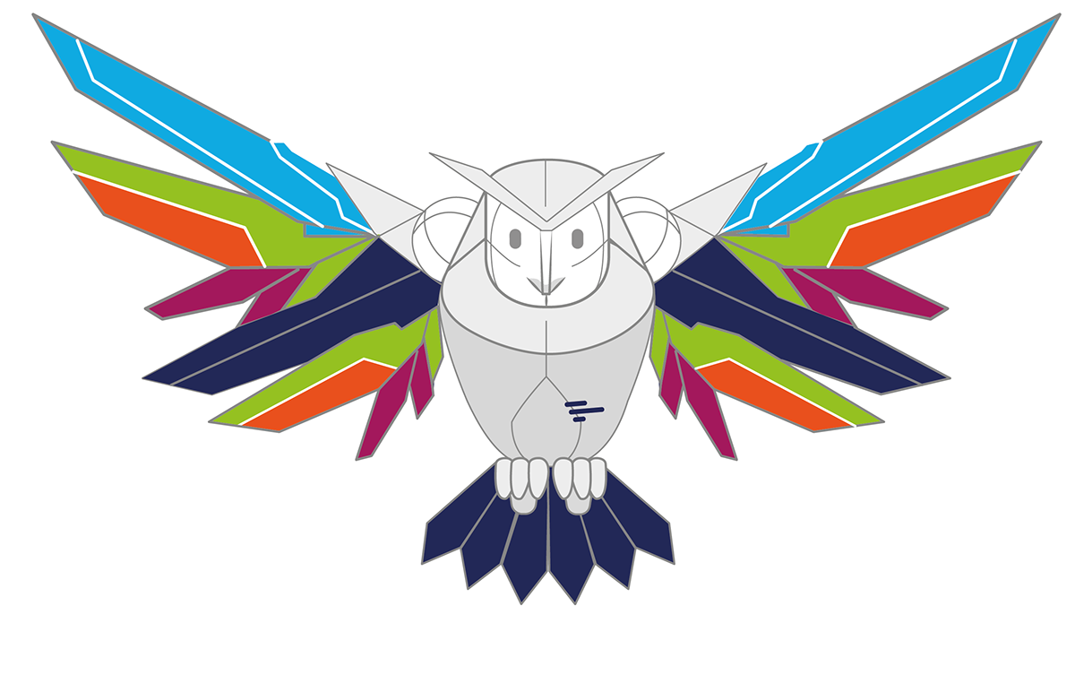 digital digitalart vector Education bird Technology robot owl