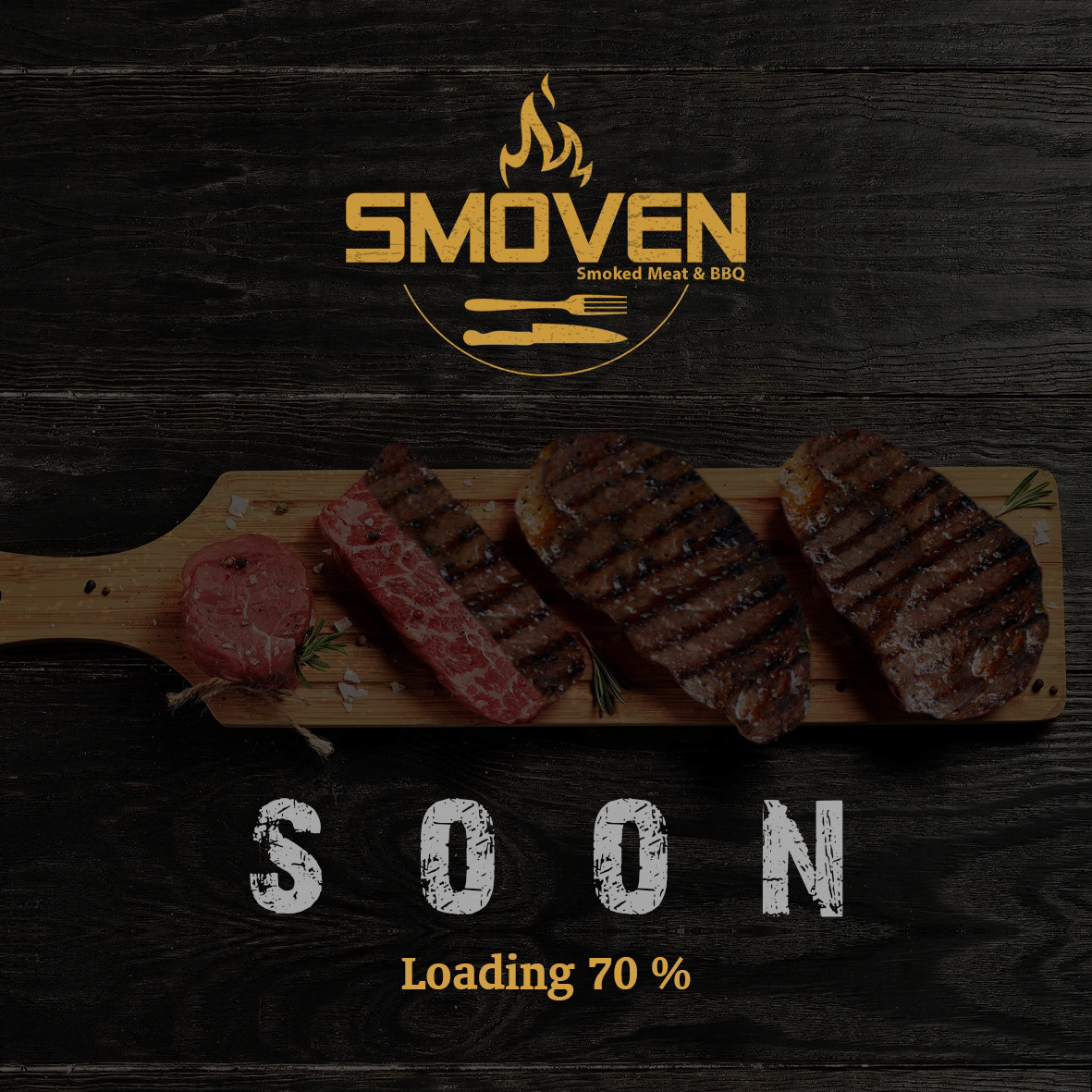 logo meat Opening restaurant Smoked