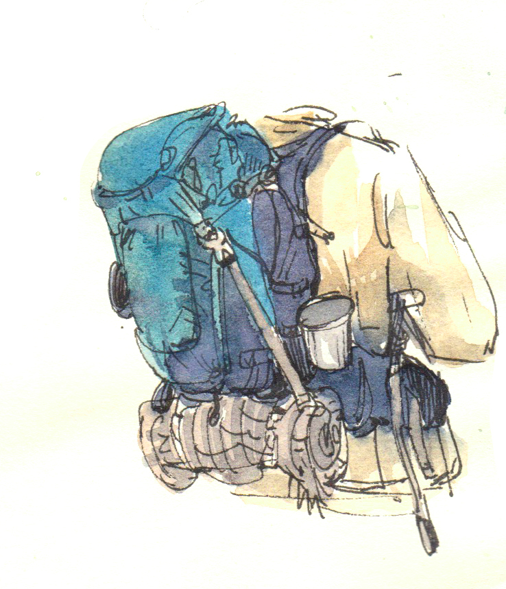 journey travel sketch watercolor backpack norway Sweden Exhibition  adventure ILLUSTRATION  Nature