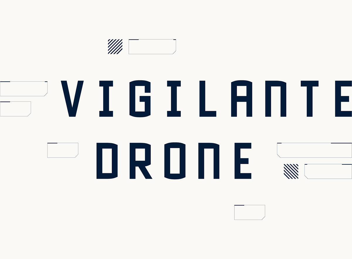 3D drone futuristic UI Interface print poster