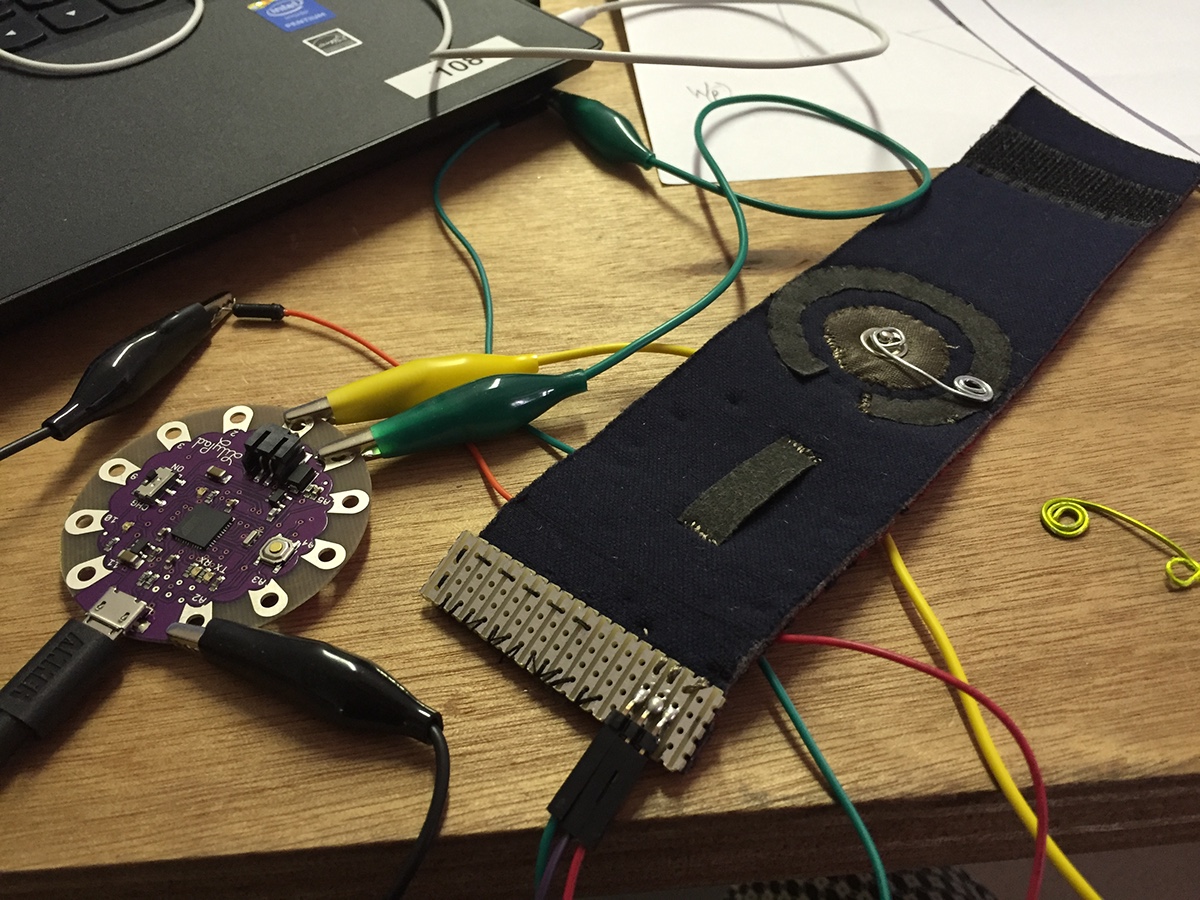 Prototyping Textile sensors Interactive Wearables Arduino neopixel arduino gemma