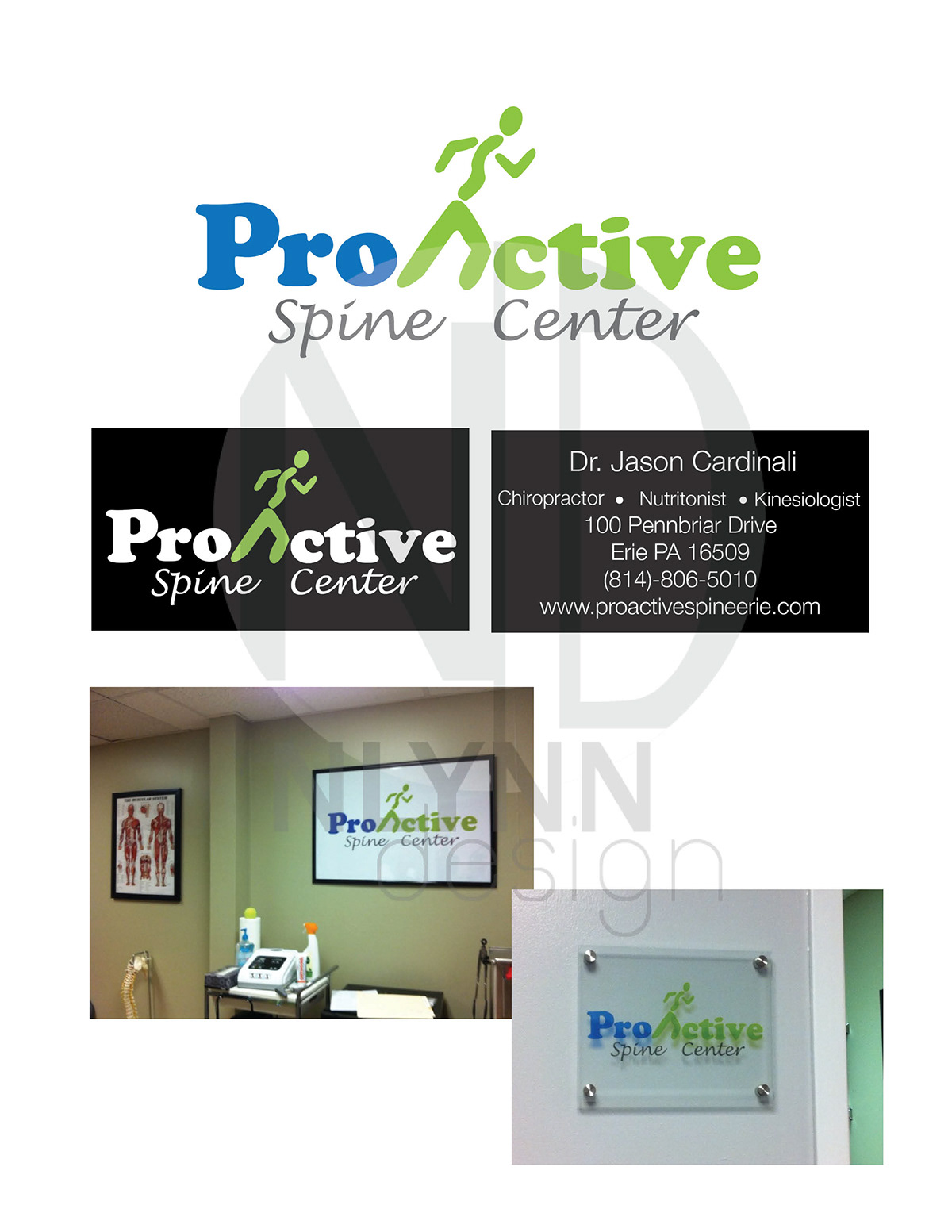Chiropractic chiropractor spine center logo business card