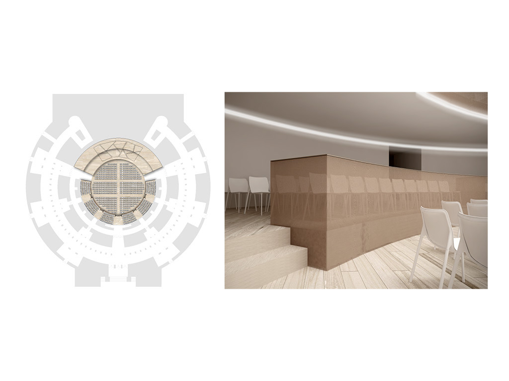 redesign Event Hall hannover Competition 2014 White copper sound dome