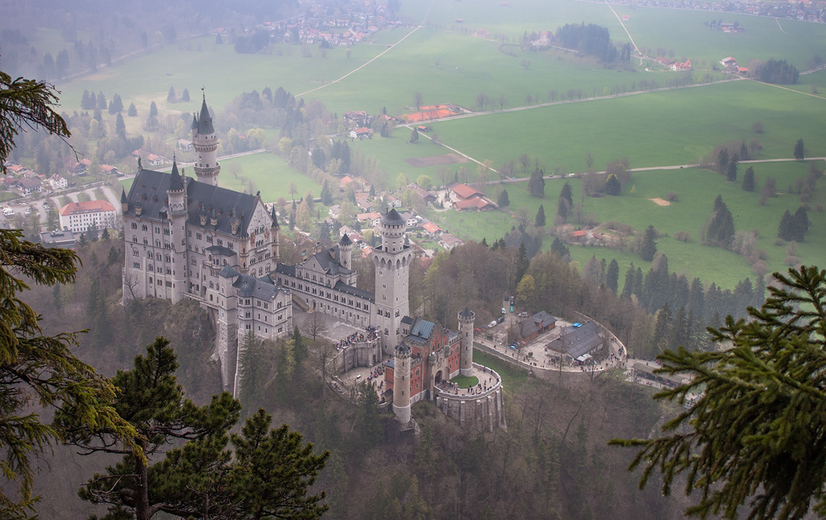 Neuschwanstein Castle germany bawaria Bavaria HDR Landscape Castle Photomatix