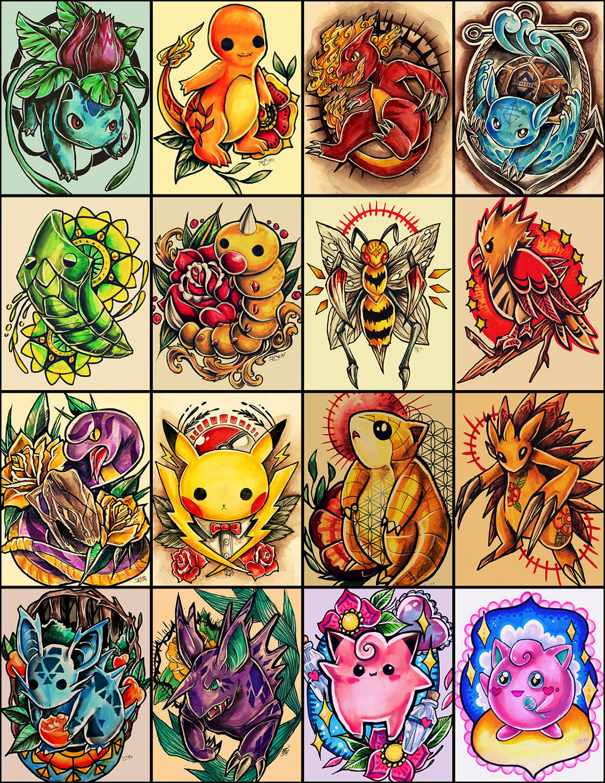 Pokemon tattoo designs