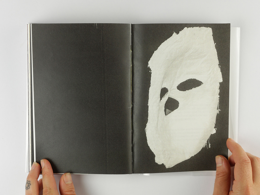 mask 3D book design editorial documentation