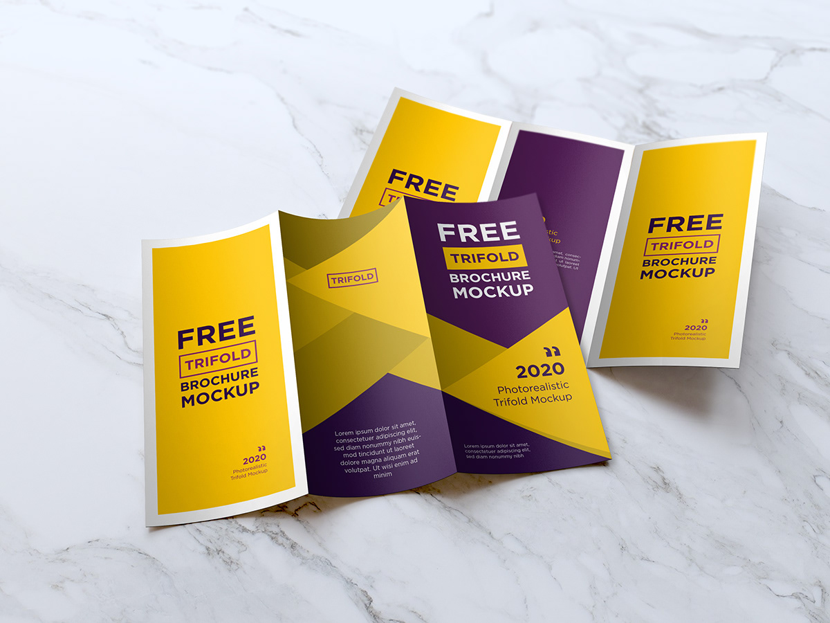 free free mockup  free premium mockup Mockup photorealistic trifold trifold brochure trifold brochure mıockup trifold mockup