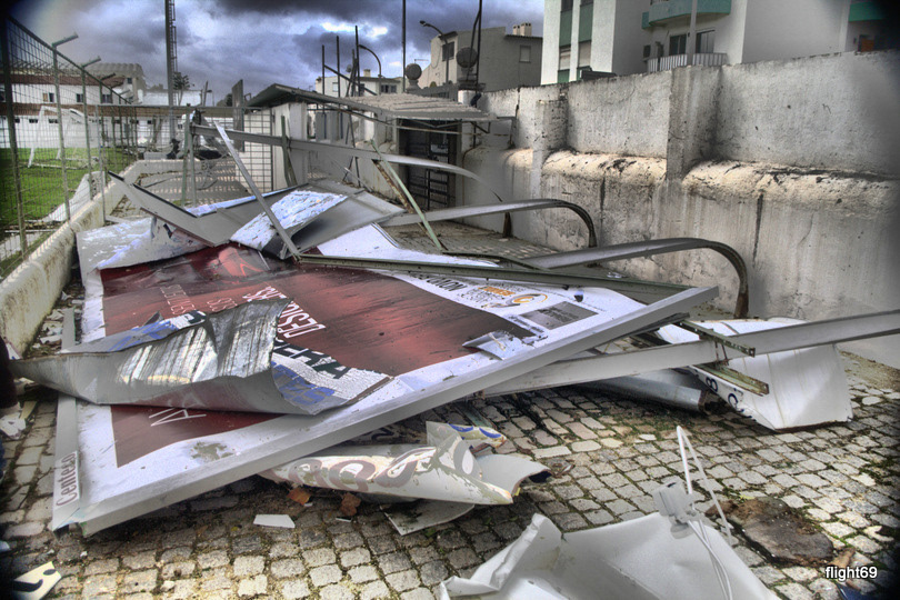HDR Algarve Silves tornado aftermath the day after