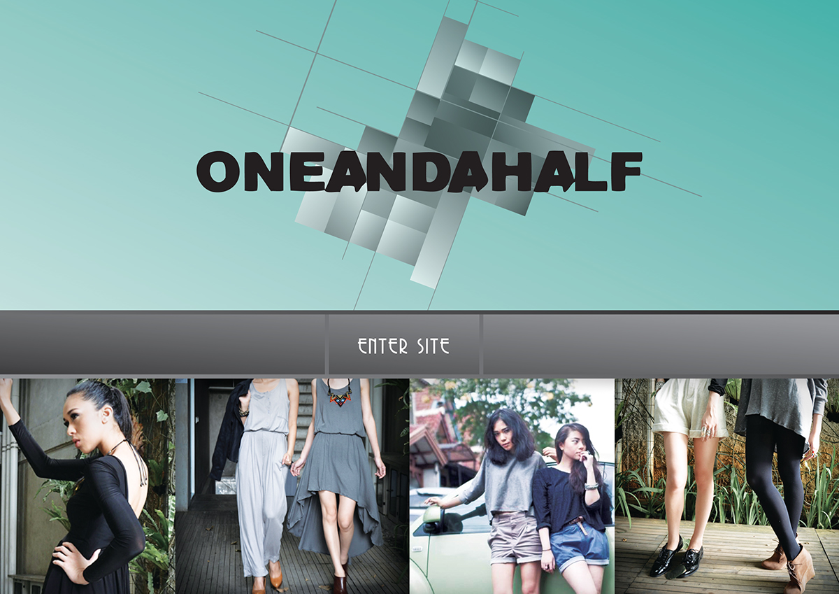 Clothing Line Oneandahalf modified web design Screen Design