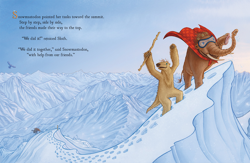Adobe Portfolio Picture book children's book kids book Snowmastodon snowmass Colorado kidlit Giant Sloth mastodon Prehistoric pals