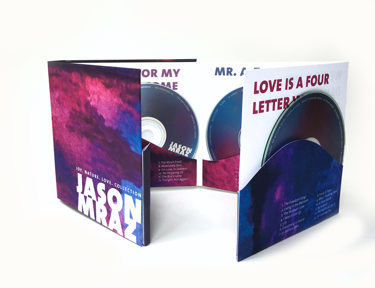 jason mraz watercolors graphic box set cd cds Music box set albums package design 