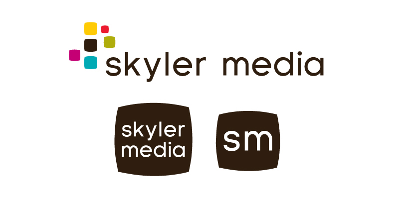 custom logo design redesign letterhead business card skyler media Identity Design brand identity design rebrand of logo Small Business