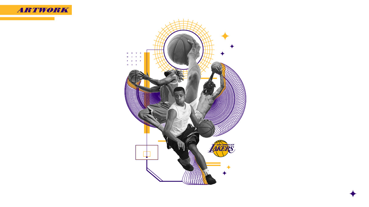 design gráfico design de produto moda Lakers NBA t shirt design Design de moda Ilustração Ilustração Vetorial photoshop