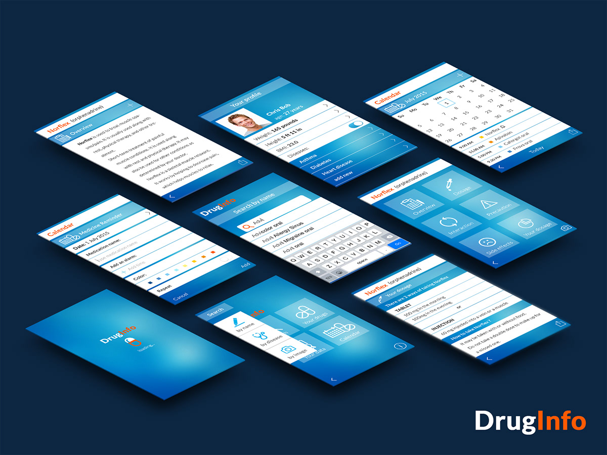 app application ux UI iphone phone medicine drug medication Health ios doctor flatdesign iPhone6
