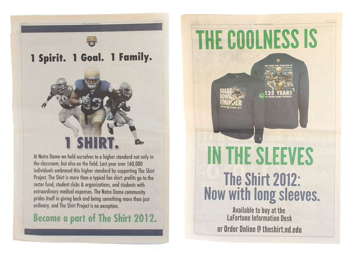 the shirt 2012 ND Football notre dame the shirt project