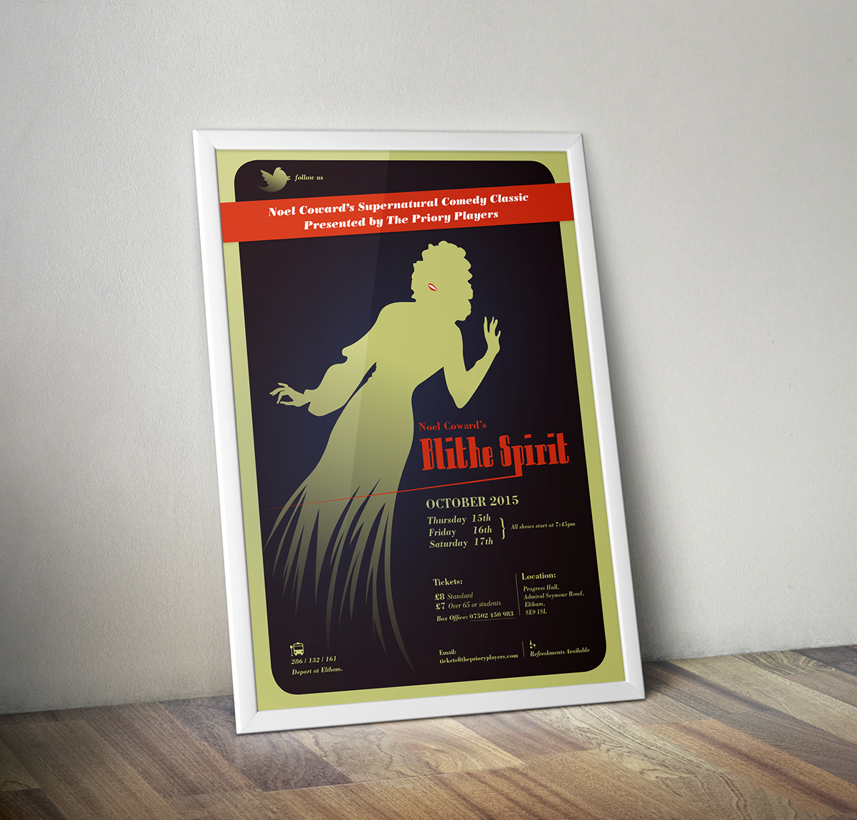 Blithe spirit poster print theater 