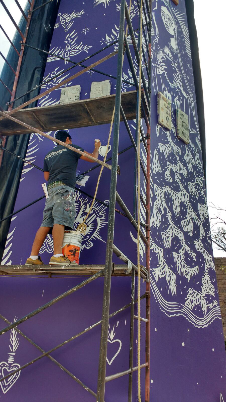 Mural paint Street dasket arte mexico MURALISMO Muralism virgen artemio