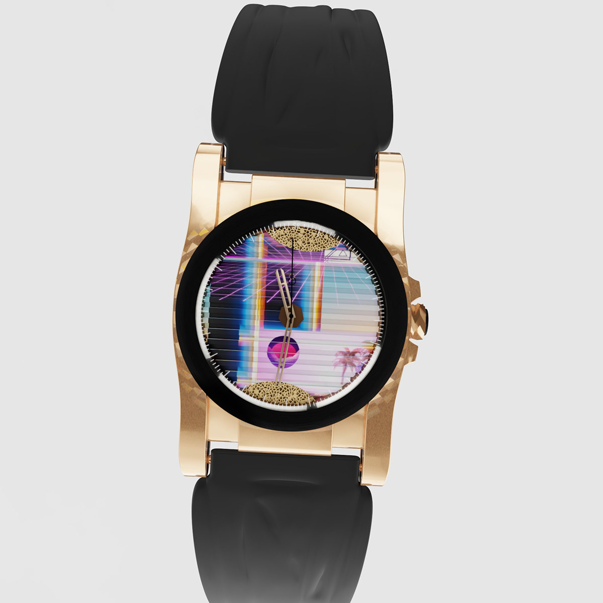 clock design swiss krasowski clock face Roll industrial design  luxury product Watches watches design