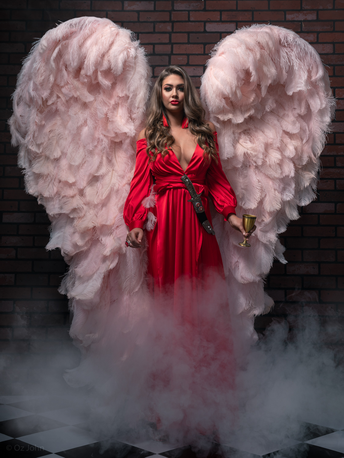 angel fire wings fantasy hell sexy editorial surreal Supernatural