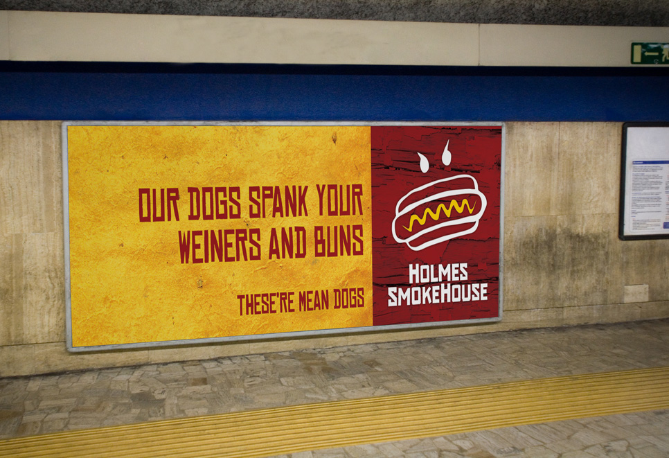 Outdoor ads billboard texas bacon hotdog student Work  nyc OOH concept ad campaigns superman vibram