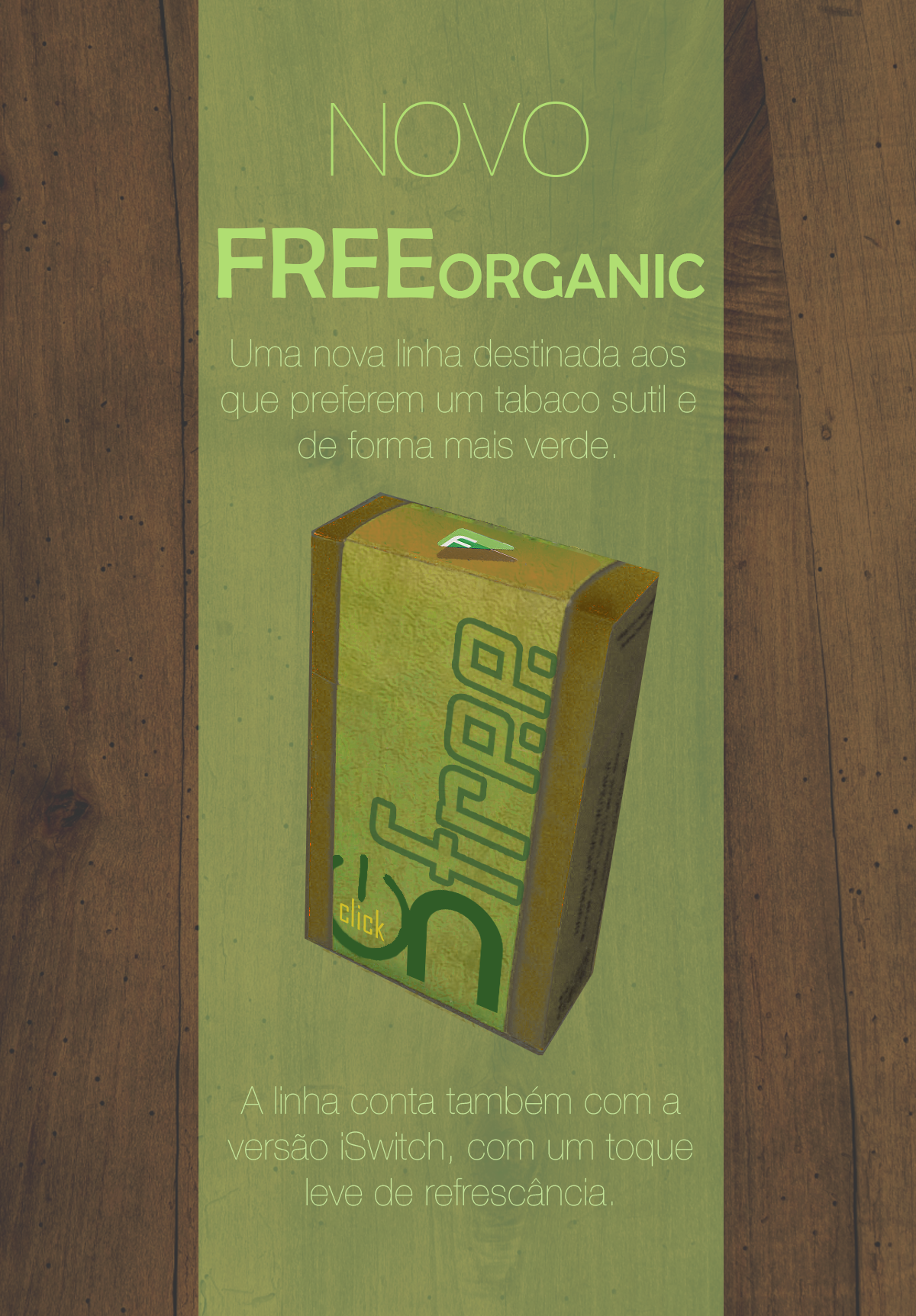 cigarette package redesign new organic green