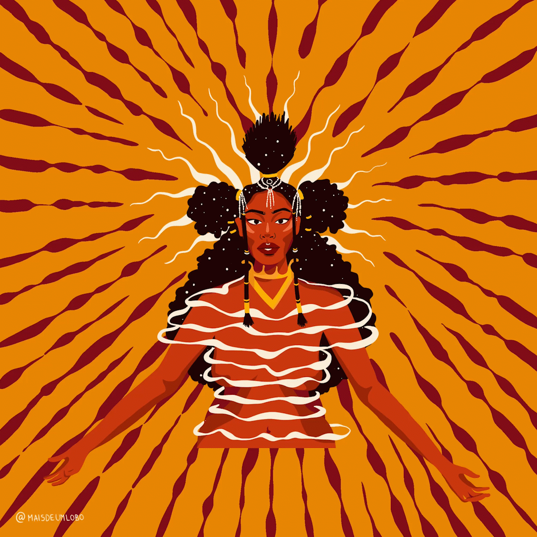 afro black artist black power black woman Brazil ILLUSTRATION  Thank You Cards wip woman
