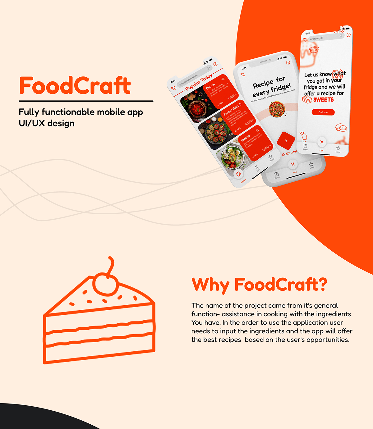 FoodCraft-Elite UI/UX Design for a Recipe App on Behance