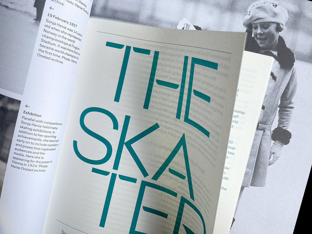book design non-format typography   skater Art museum biography Henie Onstad sonja henie