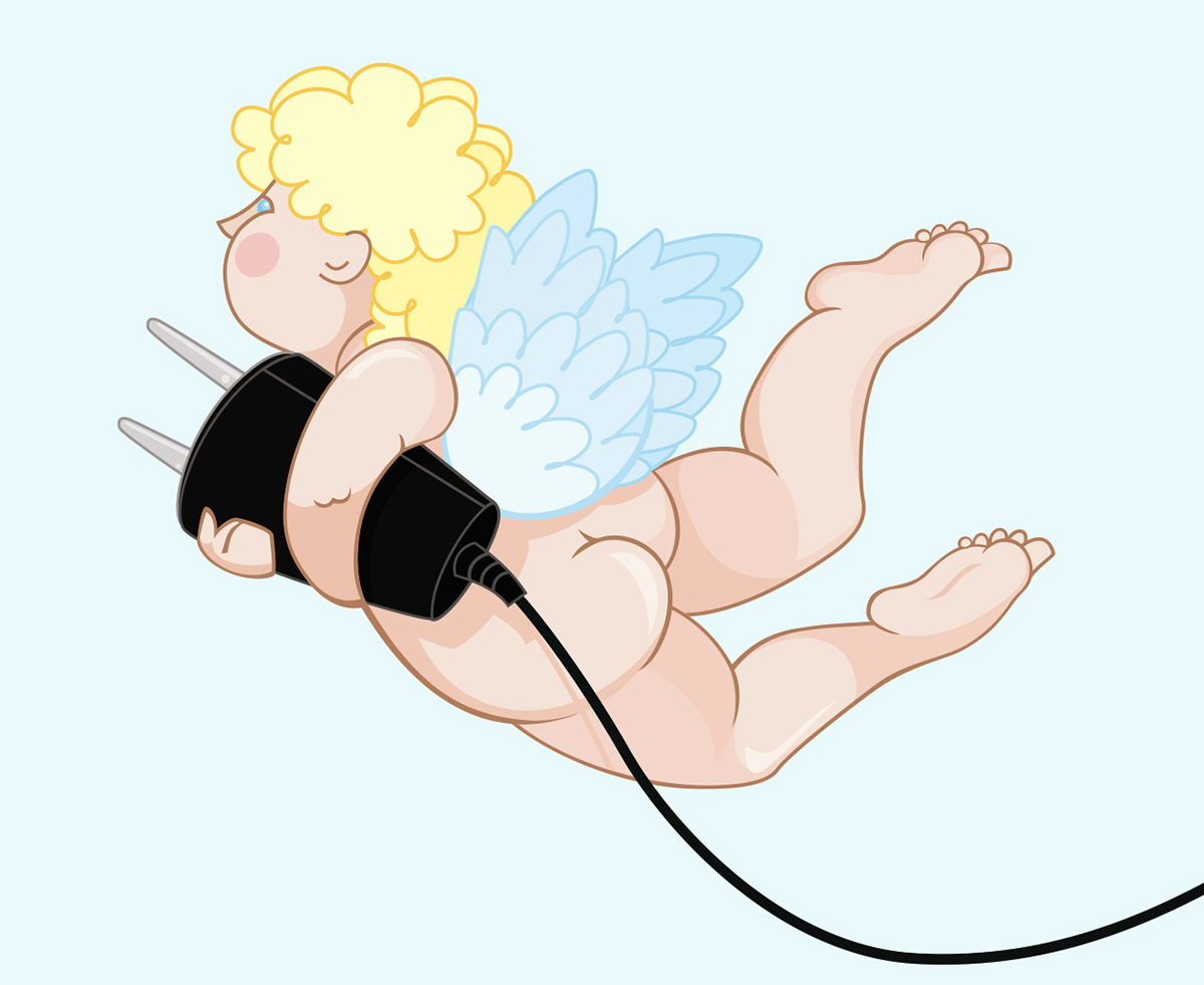 angel dibujo navidad Illustrator ilustracion