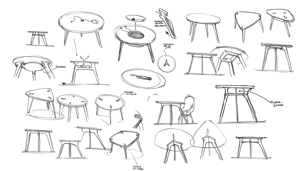 furniture design  industrial design  DIY table furniture plywood product design 