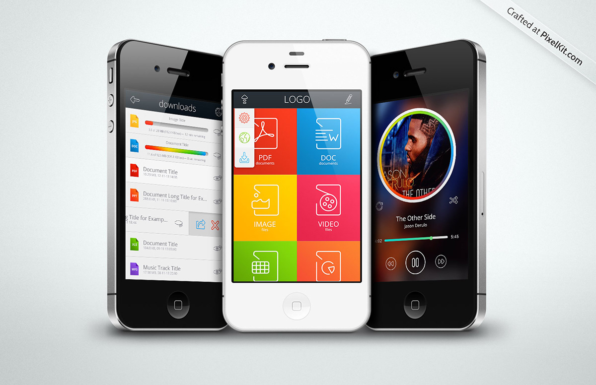 mobile app UI kit ios iphone