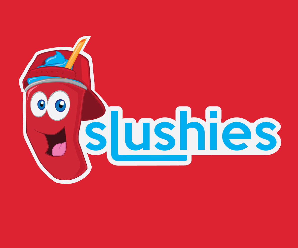 logo Slushie slushies red sports softball