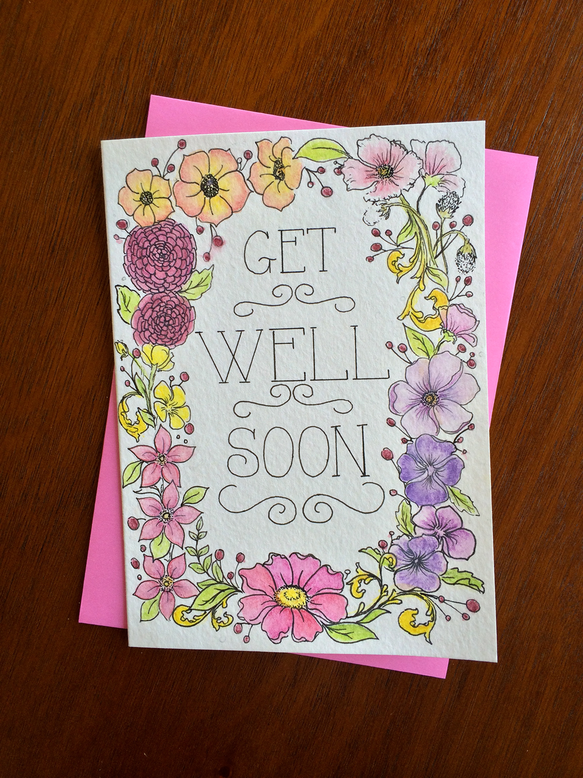 Floral design Flowers Get Well Soon cards