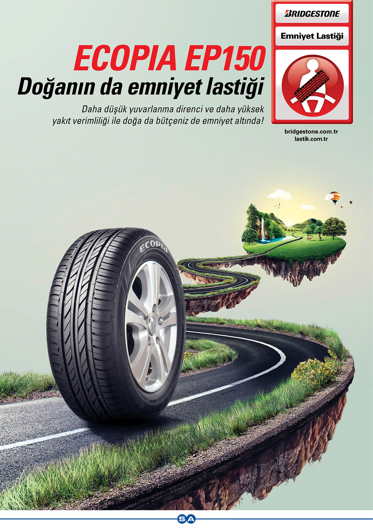 add Bridgestone Tire campaign way snow Sun