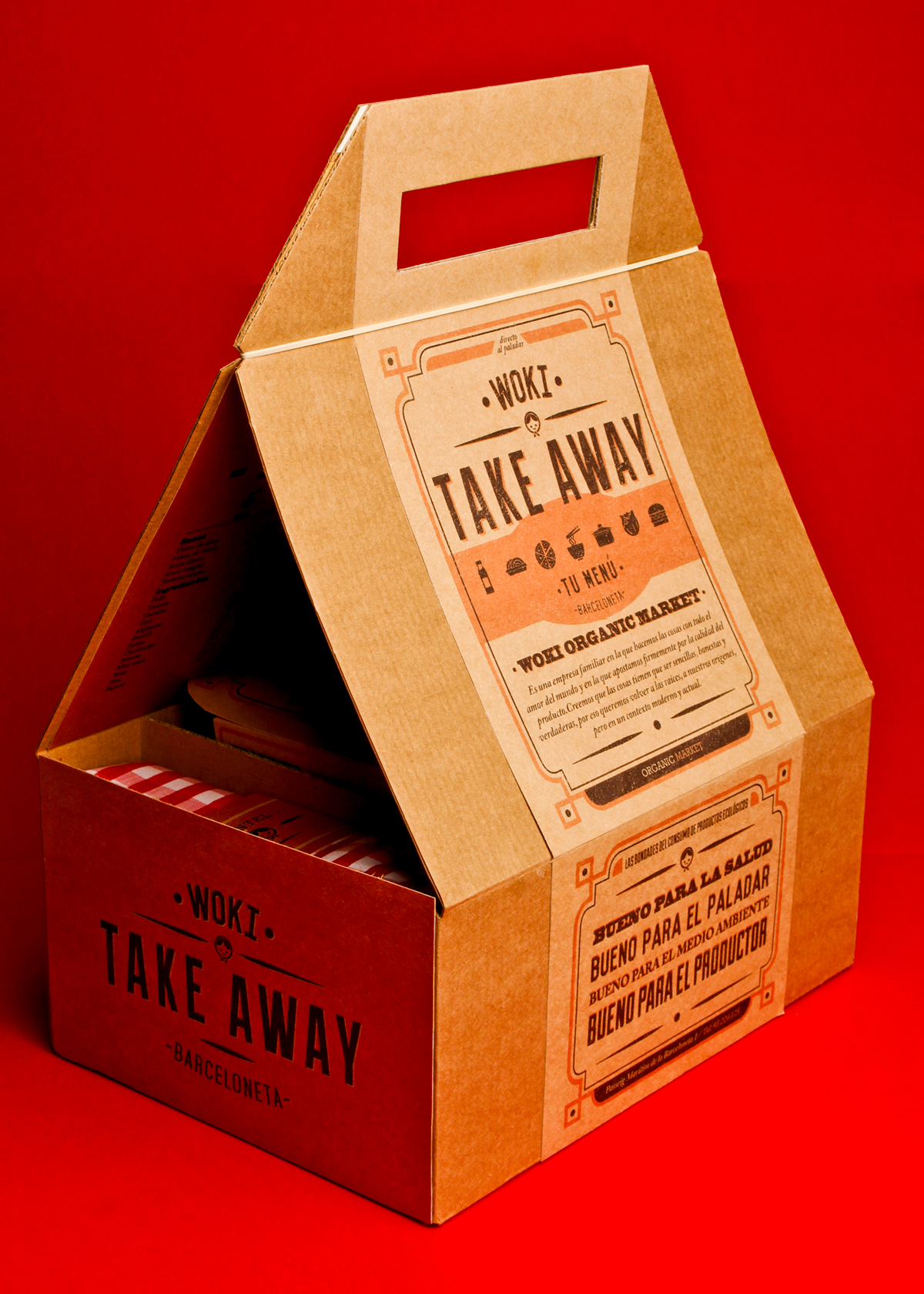 takeaway Food  ecologic cardboard plastic package spoon forks bottle juice restaurant organicfood barcelona menu Pasta