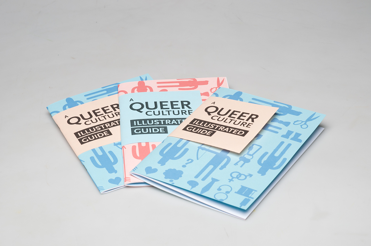 queer culture gay Guide Booklet a5 Layout illustrated design pink lesbian butch homosexual GLBT LGBT